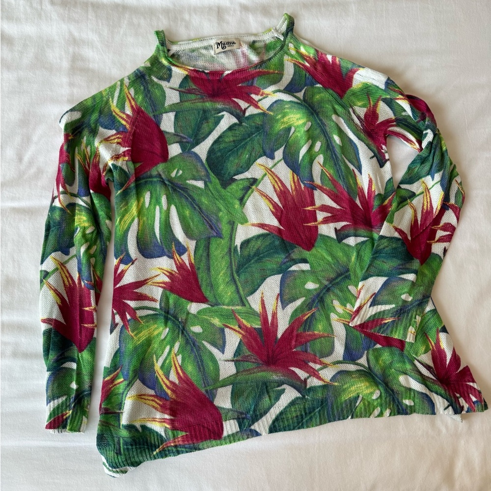 Show Me Your Mumu Shiver Cold Sweater Palm Print | Size: Small